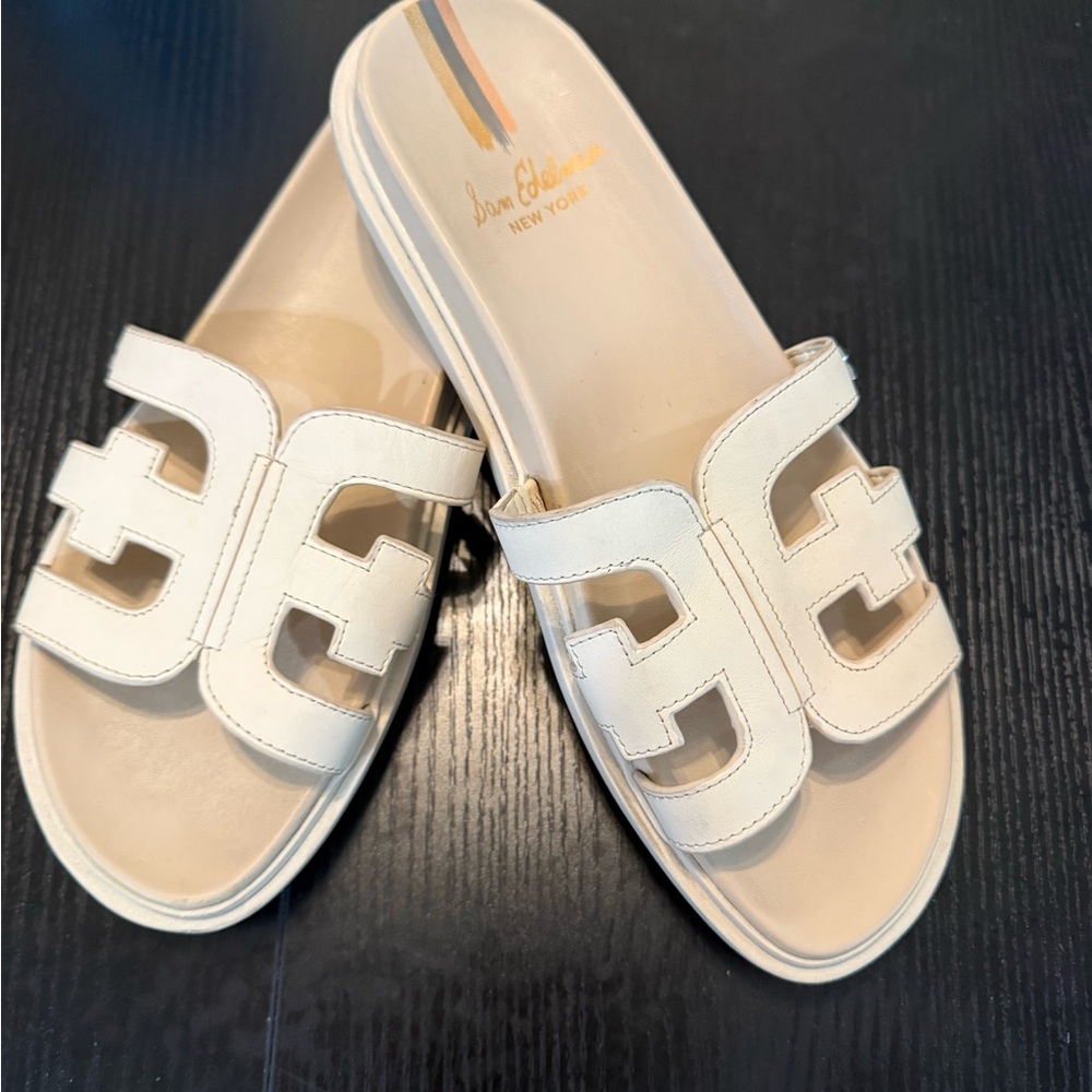 Sam Edelman Women's White Slide Sandals